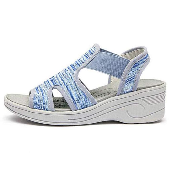 Sandalias Deportivas De Cuña Con Plataforma Para Mujer