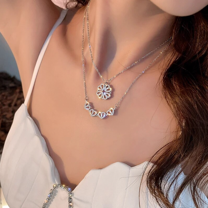 ☘Collar Con Forma De Corazón De Cuatro Hojas🎁 Los Mejores Regalos Para Sus Seres Queridos