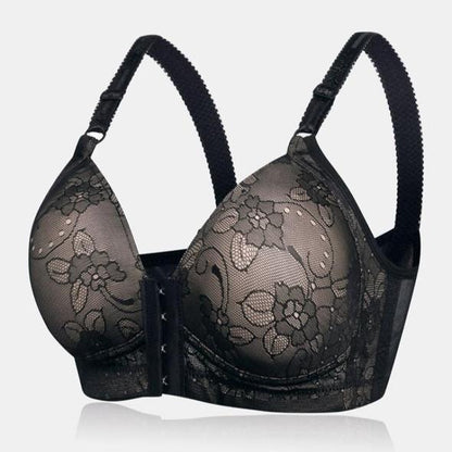 Sujetador Fruncido Con Hebilla Frontal Sexy Para Mujer