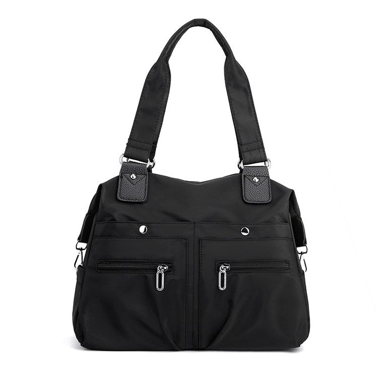 [W-Bolso] Bolso De Mano De Nailon A La Moda, Bolso De Hombro Impermeable Informal