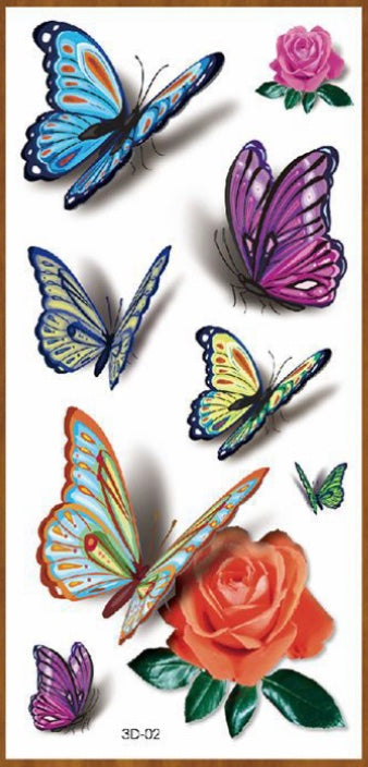 Pegatinas de tatuaje 3D de moda