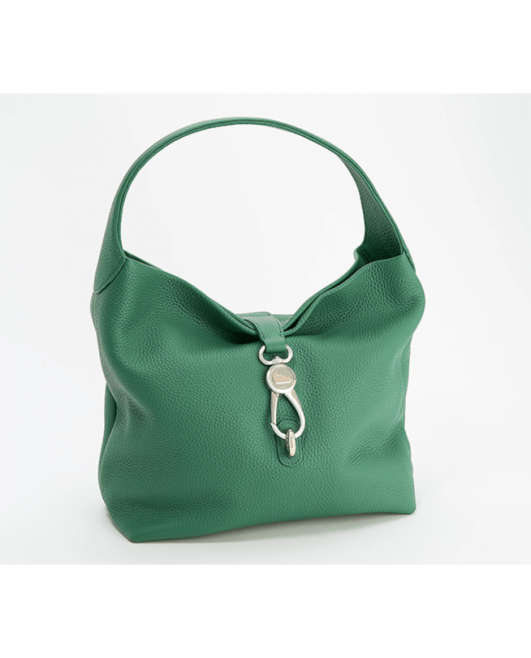 [W-Bolso] Bolso Hobo Pebble Con Cierre De Logo