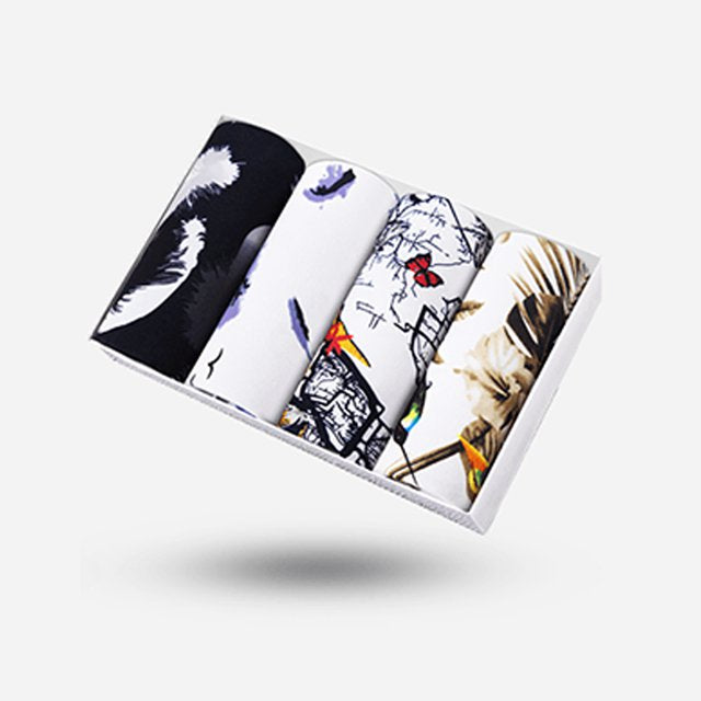 [M-Ropa] Calzoncillos Estampados De Moda Para Hombre Milk Silk