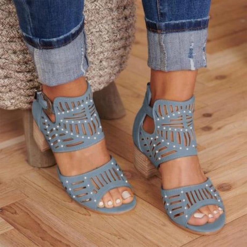 Sandalias de tacón alto para mujer