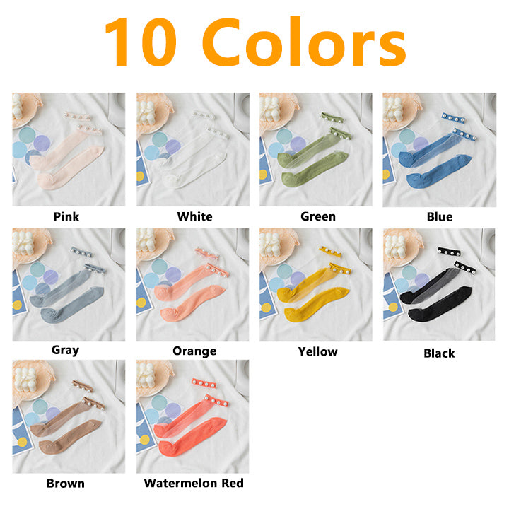 Calcetines de perlas de tul de cristal (5x1Pack de 5 pares )