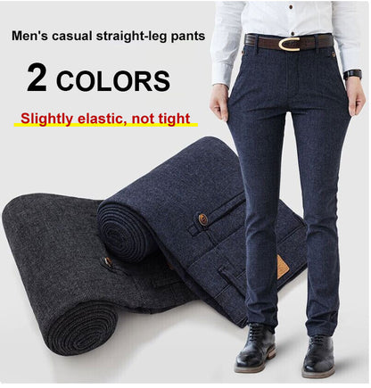 Tejido De Algodón Y Lino De Alta Calidad, Ajuste Delgado, Microelasticidad, No Apretado, Cómodo Y Agradable Para La Piel, Pantalones Casuales De Negocios