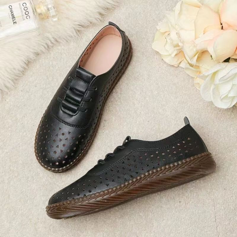 [W-Zapato] Zapatos Casuales Huecos Con Suela Suave Y Plana