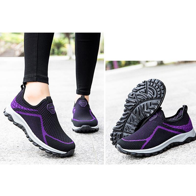 [W-Zapato] Zapatos Ligeros Para Caminar Sin Cordones Fly Woven Para Mujer