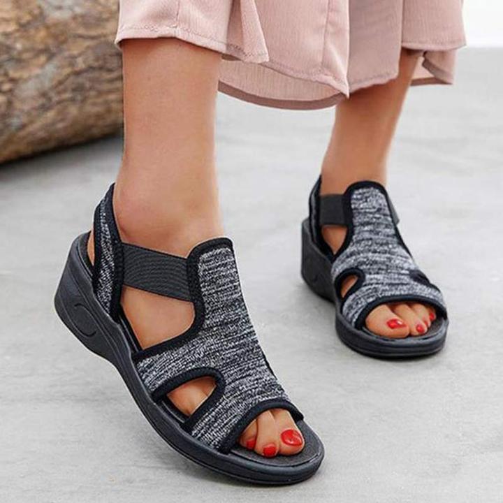 Sandalias Deportivas De Cuña Con Plataforma Para Mujer