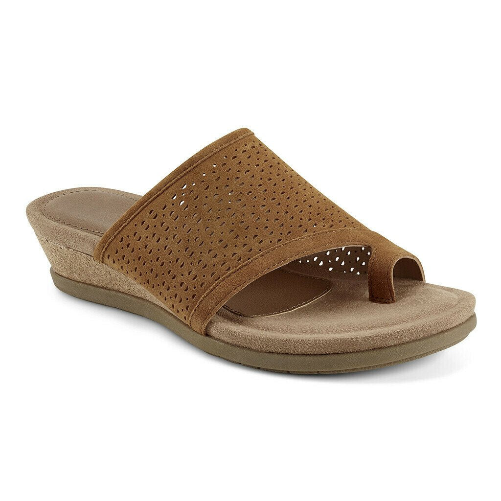 Sandalias Ortopédicas Con Cuña De Gamuza