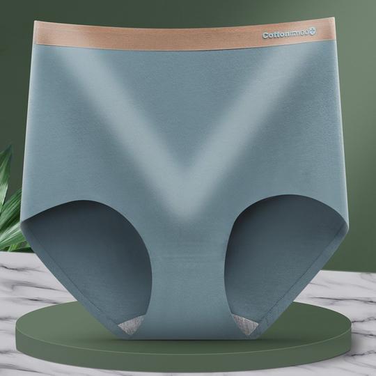 [W-Ropa Interior] Ropa Interior De Cintura Alta Sin Costuras En Seda Hielo Levanta Glúteos Y Abdomen, Transpirable Y Antibacteriano.