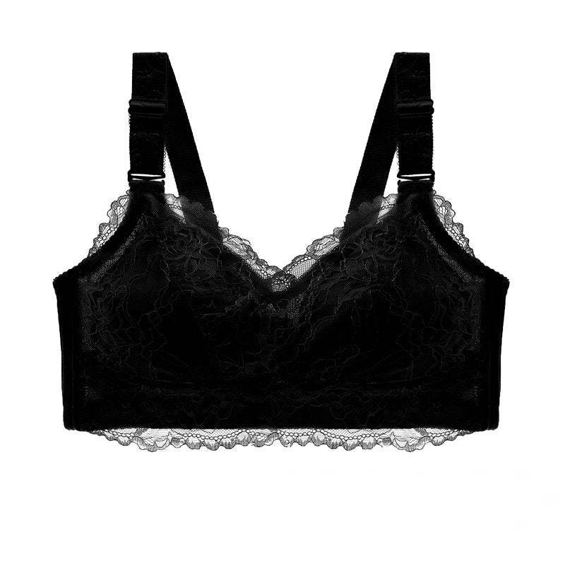 [W-Ropa Interior] Sujetador De Encaje De Copa De Cristal