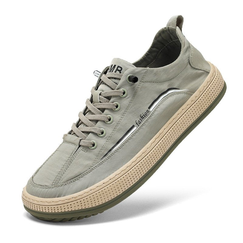 [M-Zapato] Zapatos De Lona Transpirables De Seda De Hielo Para Hombres