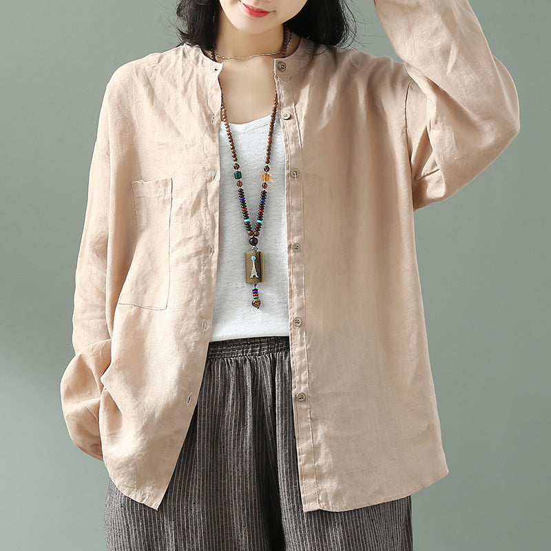 Camisa Liso Algodón Talla Grande Color Liso