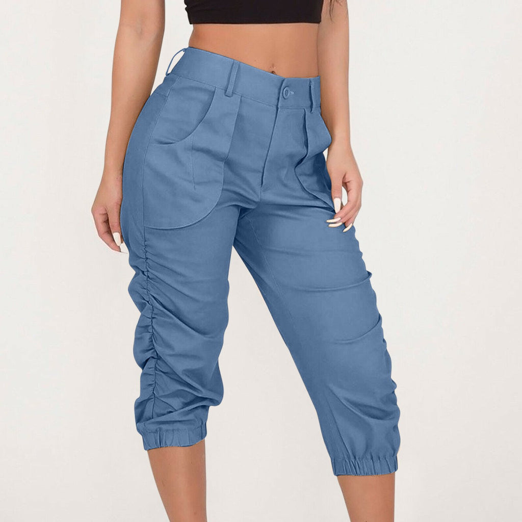 Pantalón Cropped Casual De Verano Para Mujer