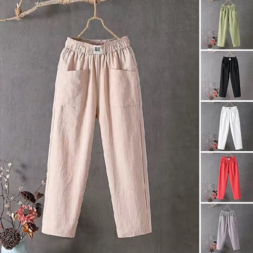 [W-Ropa] Pantalones Relajados Para Mujeres Frescas Y De Moda En Verano