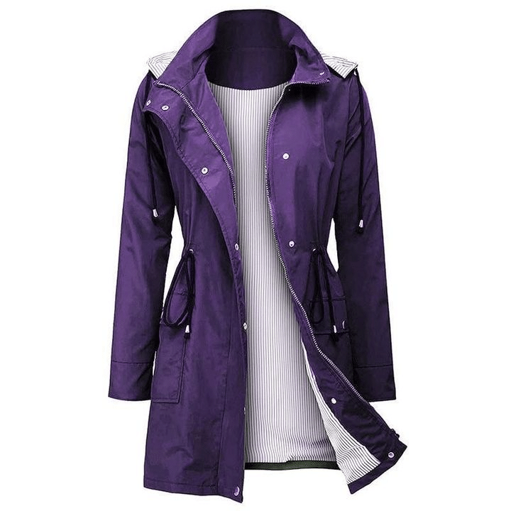 Chaqueta Impermeable Y Ligera Con Capucha Para Mujer