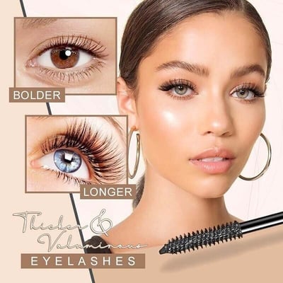 Rímel Impermeable De Larga Duración Enrollado En Dos En Uno