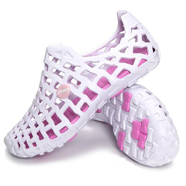 Sandalias De Agua De Playa Informales Planas Ahuecadas Transpirables