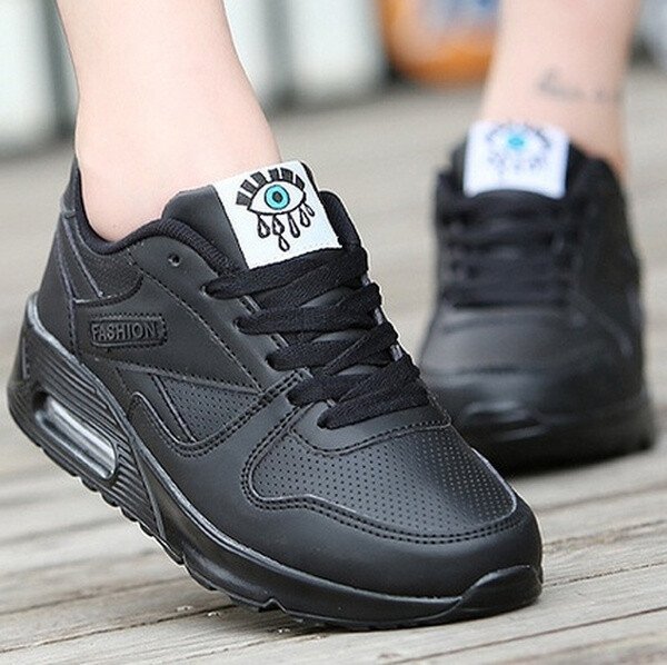 Zapatillas De Deporte Planas De Cojín De Malla Transpirable Informal