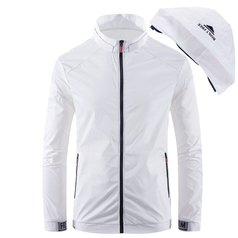 [M-Ropa] Sombrero Extraíble Ropa De Protección Solar De Seda De Hielo