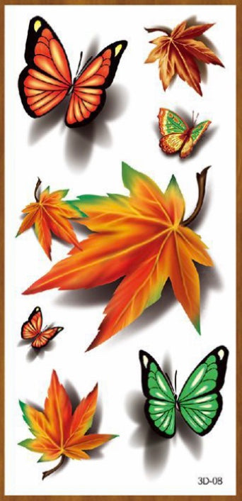 Pegatinas de tatuaje 3D de moda