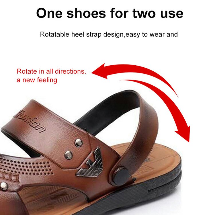 [M-Zapato] Sandalias De Piel Sintética Sandalias De Playa Para Hombre