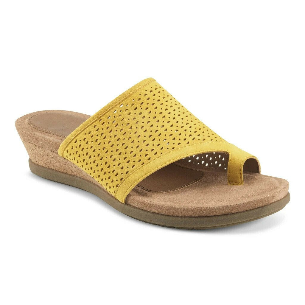 Sandalias Ortopédicas Con Cuña De Gamuza