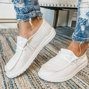 Zapatillas de lona para mujer con cordones