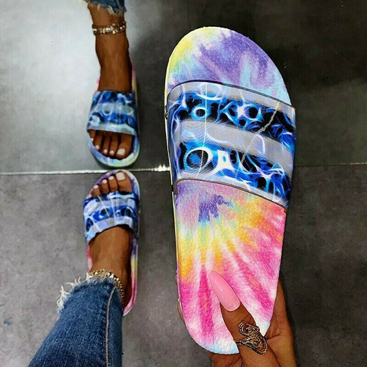 De Mujer Tacón Ancho Sandalias Color De Empalme