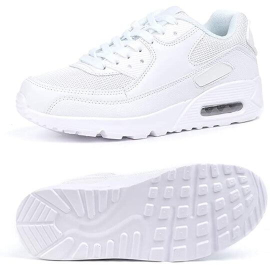 Zapatillas Informales De Malla Transpirable Con Cordones Para Mujer