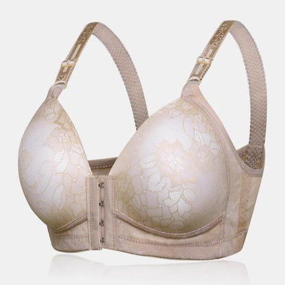 Sujetador Fruncido Con Hebilla Frontal Sexy Para Mujer