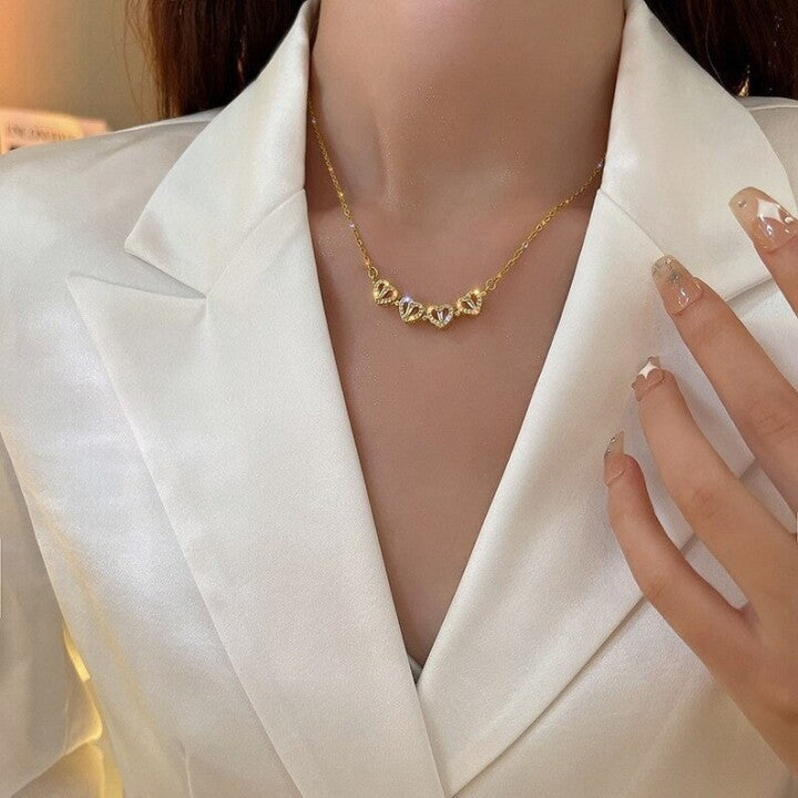 ☘Collar Con Forma De Corazón De Cuatro Hojas🎁 Los Mejores Regalos Para Sus Seres Queridos