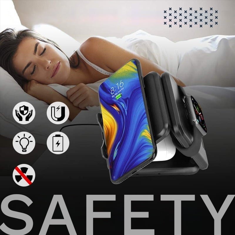 Cargador Inalámbrico Plegable 3 En 1