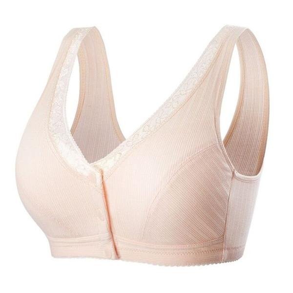 [W-Ropa Interior] (4 PCS es más asequible) TamaÑo MÁs CÓmodo Sujetador De BotÓn Delantero