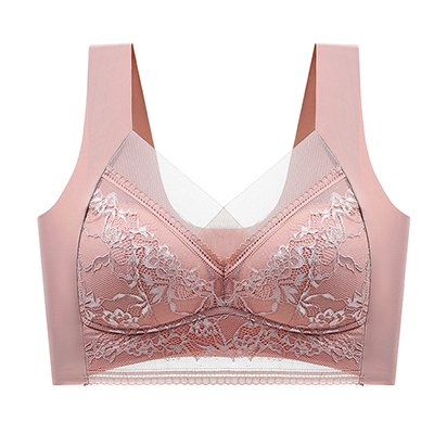 [W-Ropa Interior] Sujetador De Chaleco Sin Anillo De Encaje