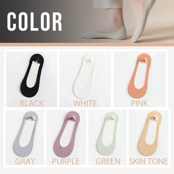 🍀 Calcetines Invisibles Antideslizantes De Seda Helada