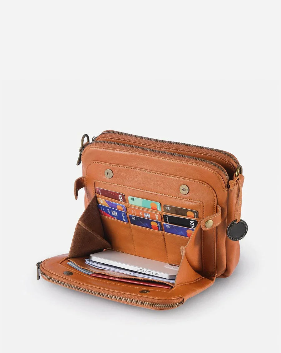 [W-Bolso] 🔥Bolsos Cruzados De Cuero De Tres Capas Y Bolsos De Mano