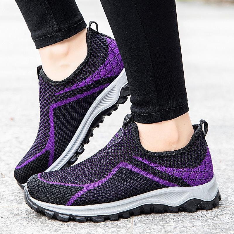 [W-Zapato] Zapatos Ligeros Para Caminar Sin Cordones Fly Woven Para Mujer