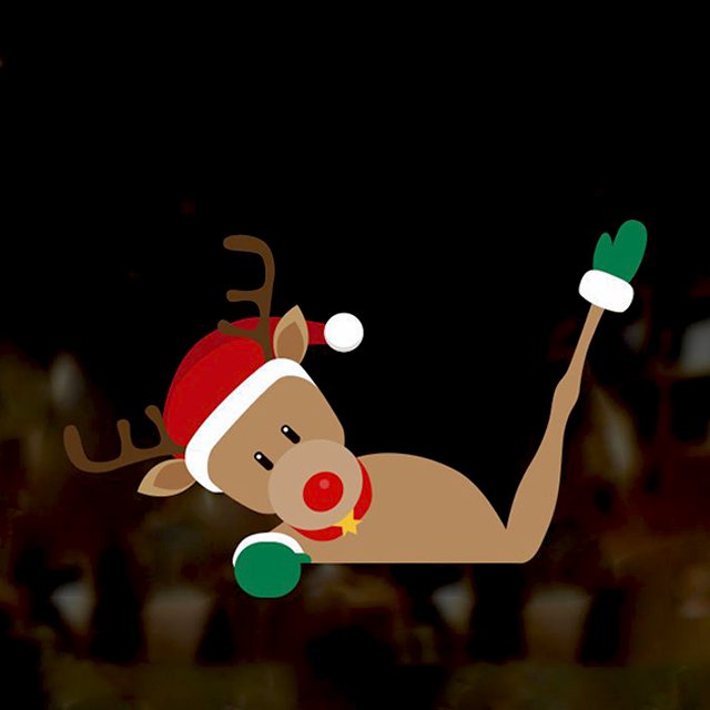 Santa Claus Funny Swing Car Limpiaparabrisas Sticker