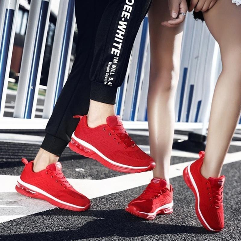 Deportes De Colchón De Aire Para Correr Cómodos Zapatos Tejidos Voladores De Malla Transpirable