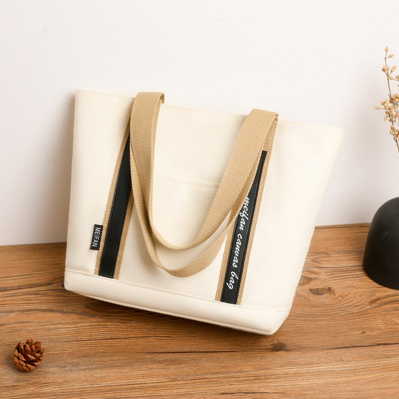 [W-Bolso] Bolso De Lona De Gran Capacidad Para Mujeres