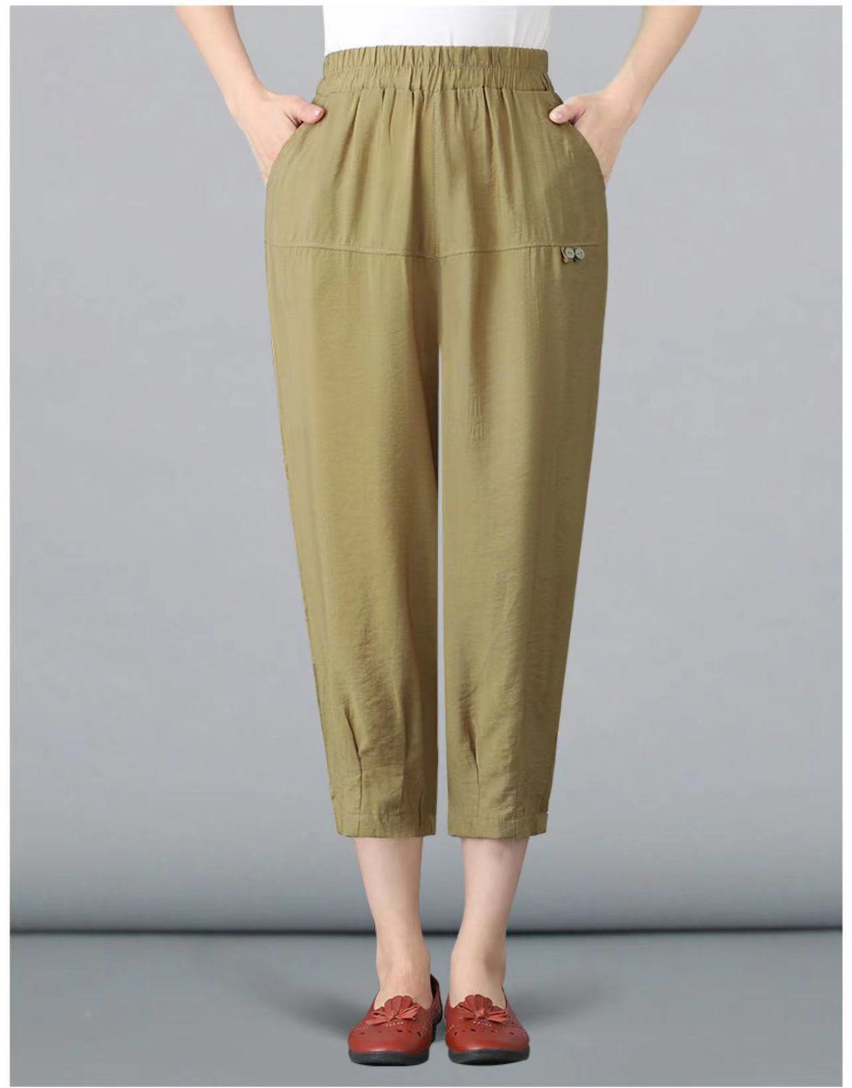 [W-Ropa] Pantalones Femeninos De Algodón