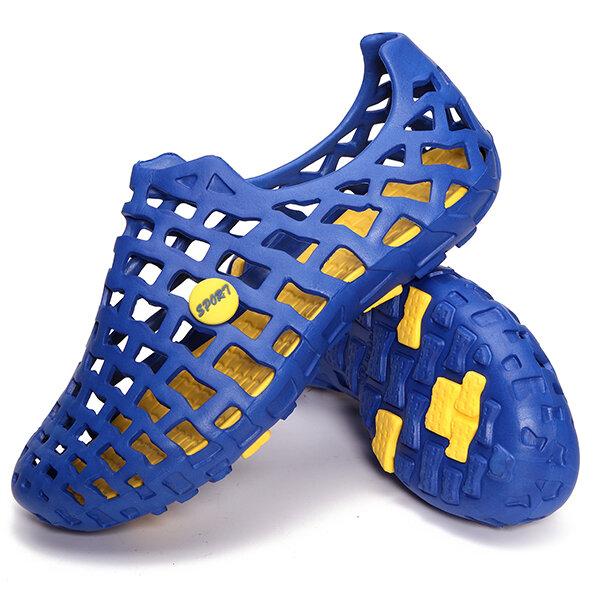 Sandalias De Agua De Playa Informales Planas Ahuecadas Transpirables