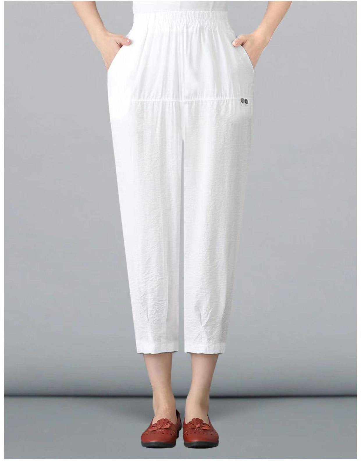 [W-Ropa] Pantalones Femeninos De Algodón