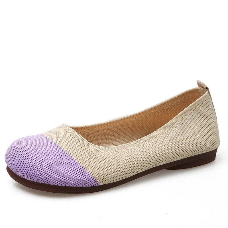 [W-Zapato] Zapatos Sin Cordones Con Suela Exterior Suave De Tejido De Mosca