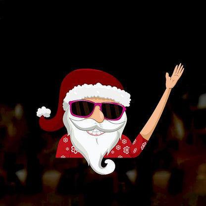 Santa Claus Funny Swing Car Limpiaparabrisas Sticker