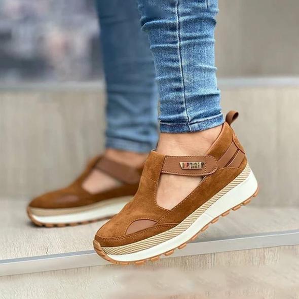 Sandalias De Verano Con Hebilla Redonda Y Talla Grande