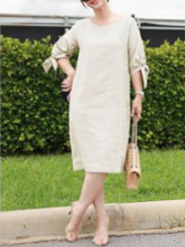 Vestidos De Colores Sólidos Casuales