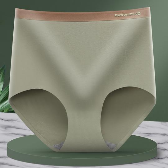 [W-Ropa Interior] Ropa Interior De Cintura Alta Sin Costuras En Seda Hielo Levanta Glúteos Y Abdomen, Transpirable Y Antibacteriano.